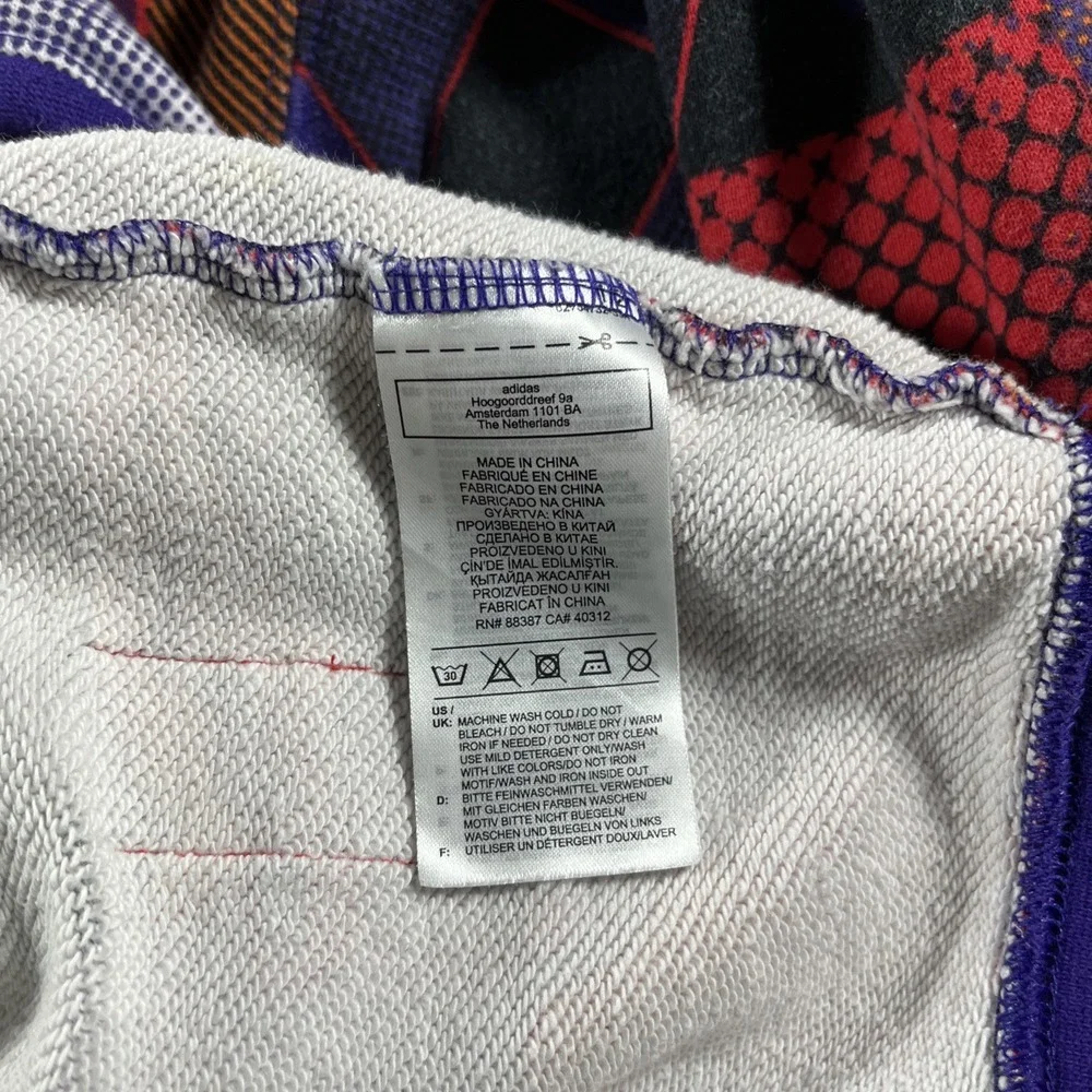 Adidas CNY‎ Hoodie Men Small Geometric Purple Orange GN5448 Streetwear